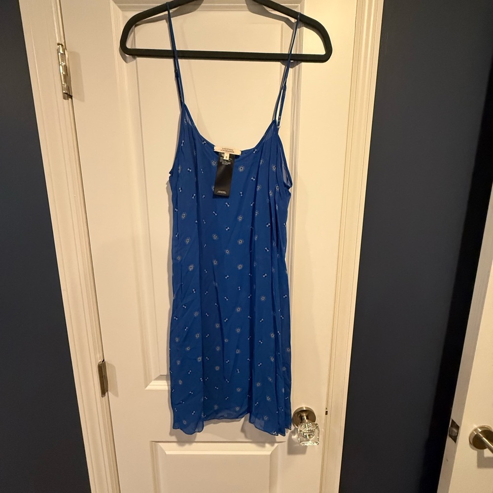 Dorothee Schumacher Something Blue Dress-Blue Tie Print- Size 5 (XL) - Picture 4 of 8